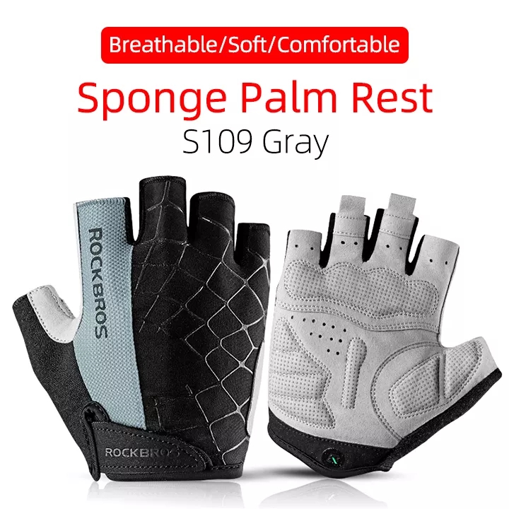 ROCKBROS găng tay xe đạp thể thao Găng tay bao nửa tay chống sốc MTB thiết kế thoáng khí dùng khi chạy xe trên đường chạy xe đạp thể thao dành cho cả nam và nữ phù hợp cho mùa hè