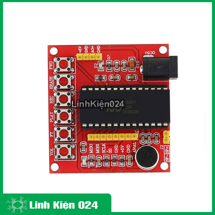 Module ISD1760 Thu Âm Thanh - Phát Âm Thanh 75s
