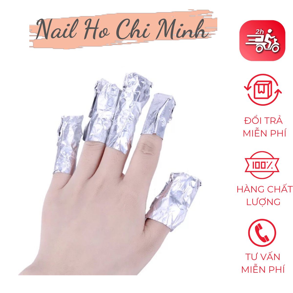 [HCM]Cuộn giấy bạc ủ phá móng 500gr - Giấy bạc ủ phá gel/bột chuyên dụng