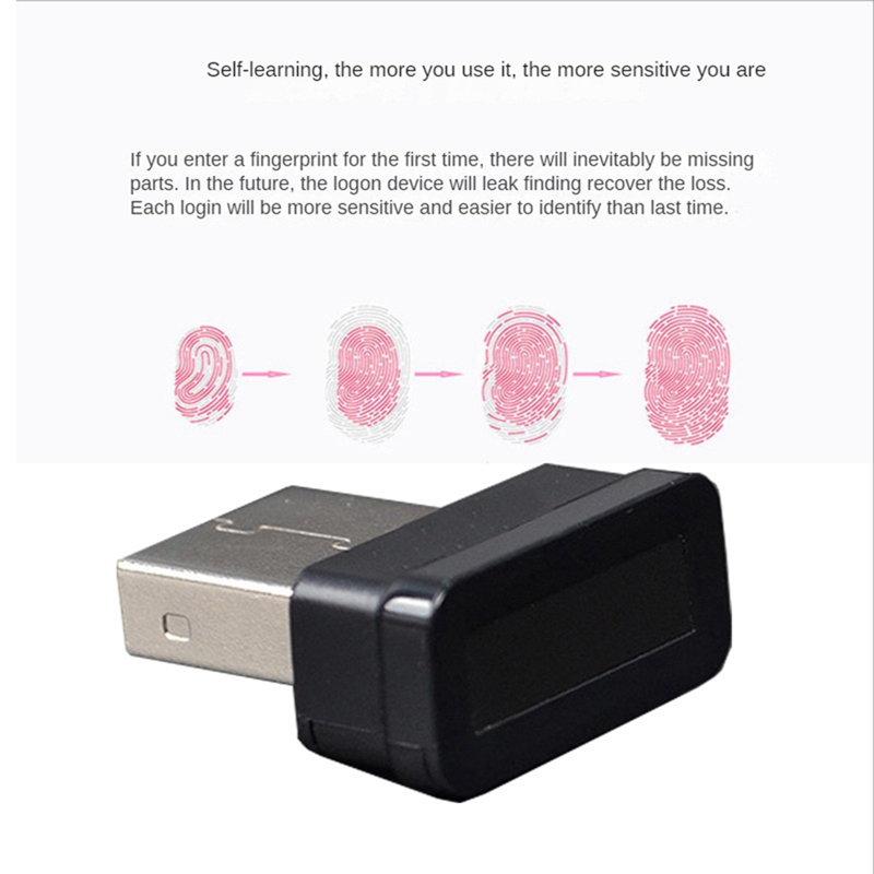 Mini USB Fingerprint Reader Module Device for Windows 10 Hello Biometrics Security Key