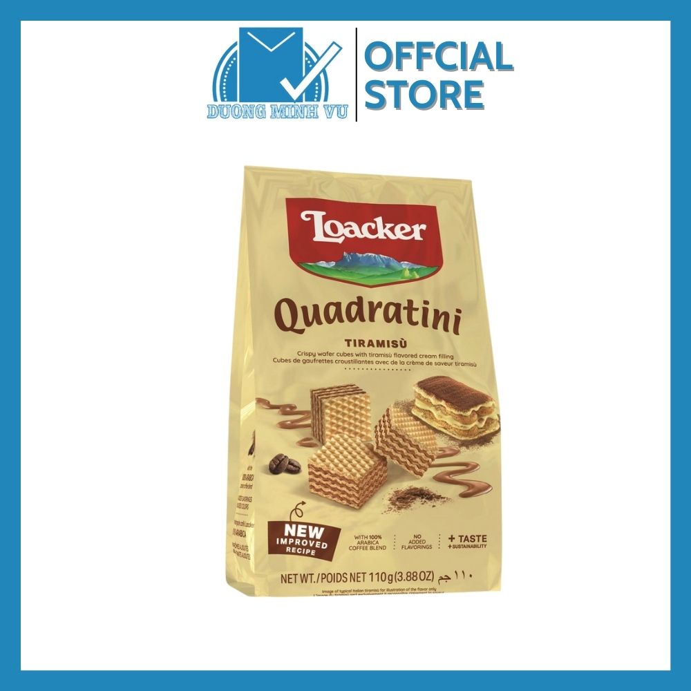 Bánh Xốp Quadratini Tiramisu Loacker 110g