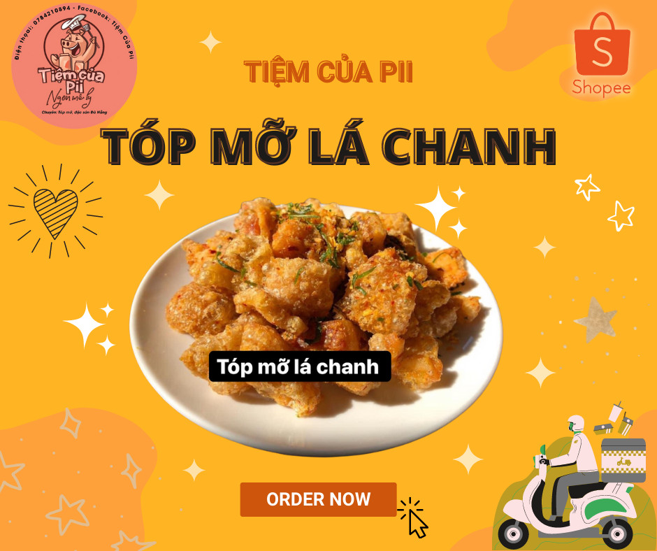 [DEAL HOT] tóp mỡ lá chanh giòn rụm- không đường- mỡ sạch-0,5kg