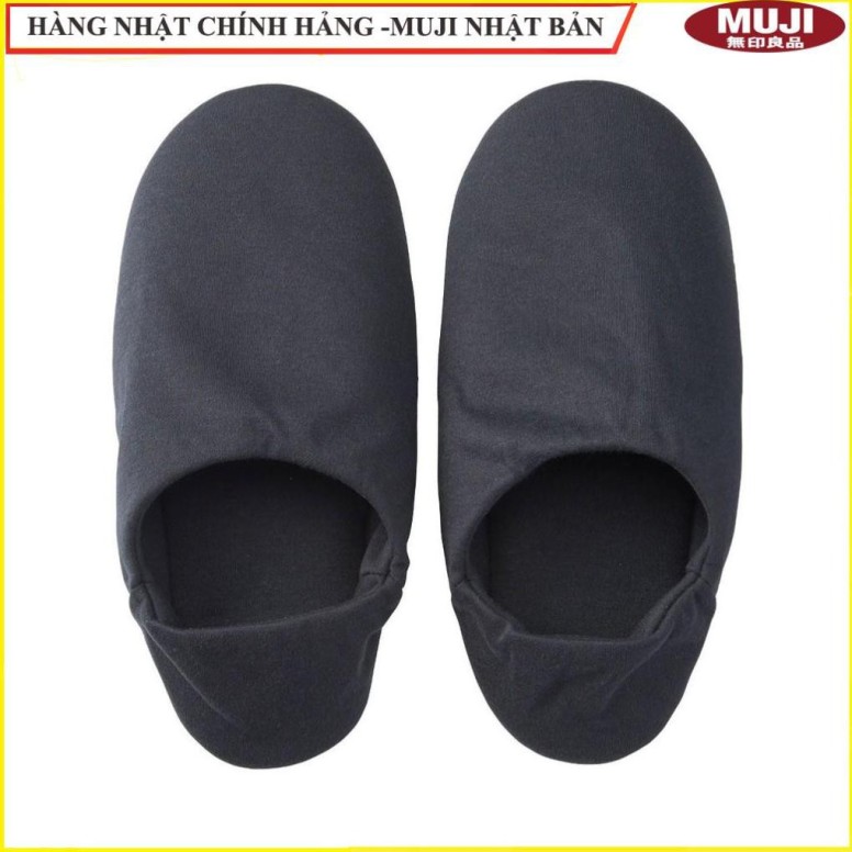 GIÀY ĐI TRONG NHÀ XẾP GỌN MÀU ĐEN 24.5-27CM MUJI giá rẻ
