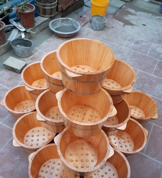 chậu gỗ ngâm chân