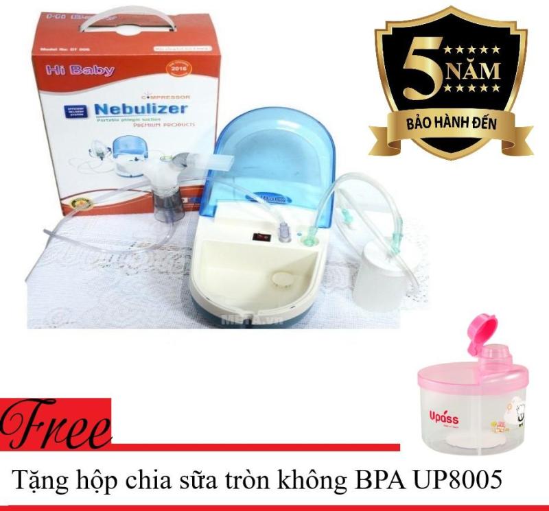 Máy xông hút mũi 2 trong 1 Dotha Hibaby Health Care - Nebulizer tặng hộp chia sữa tròn không BPA UP8005 (MD365 Store) nhập khẩu