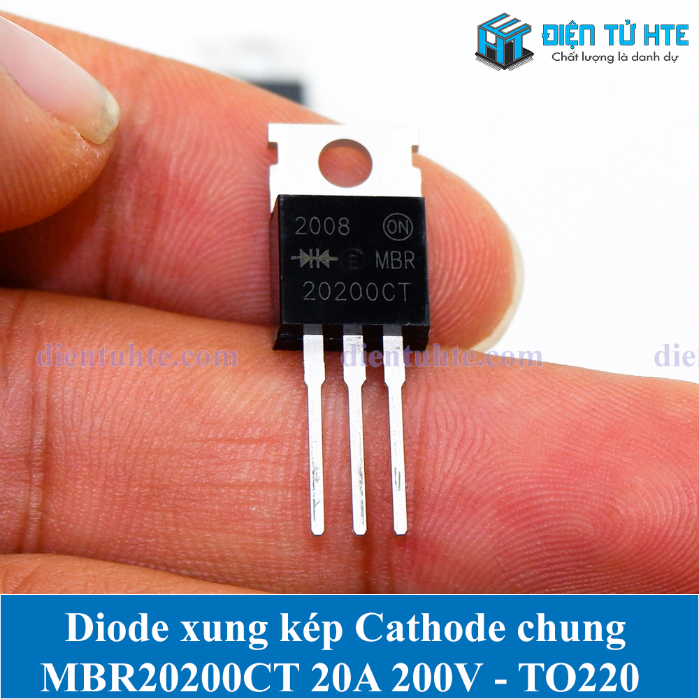 Bộ 2 diode xung đôi cathode chung mbr20200 mbr20200ct 20a 200v to-220