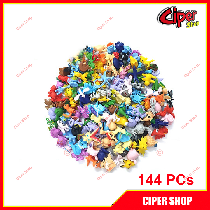 Bộ 144 mô hình Pokemon mini - figure pokemon chibi