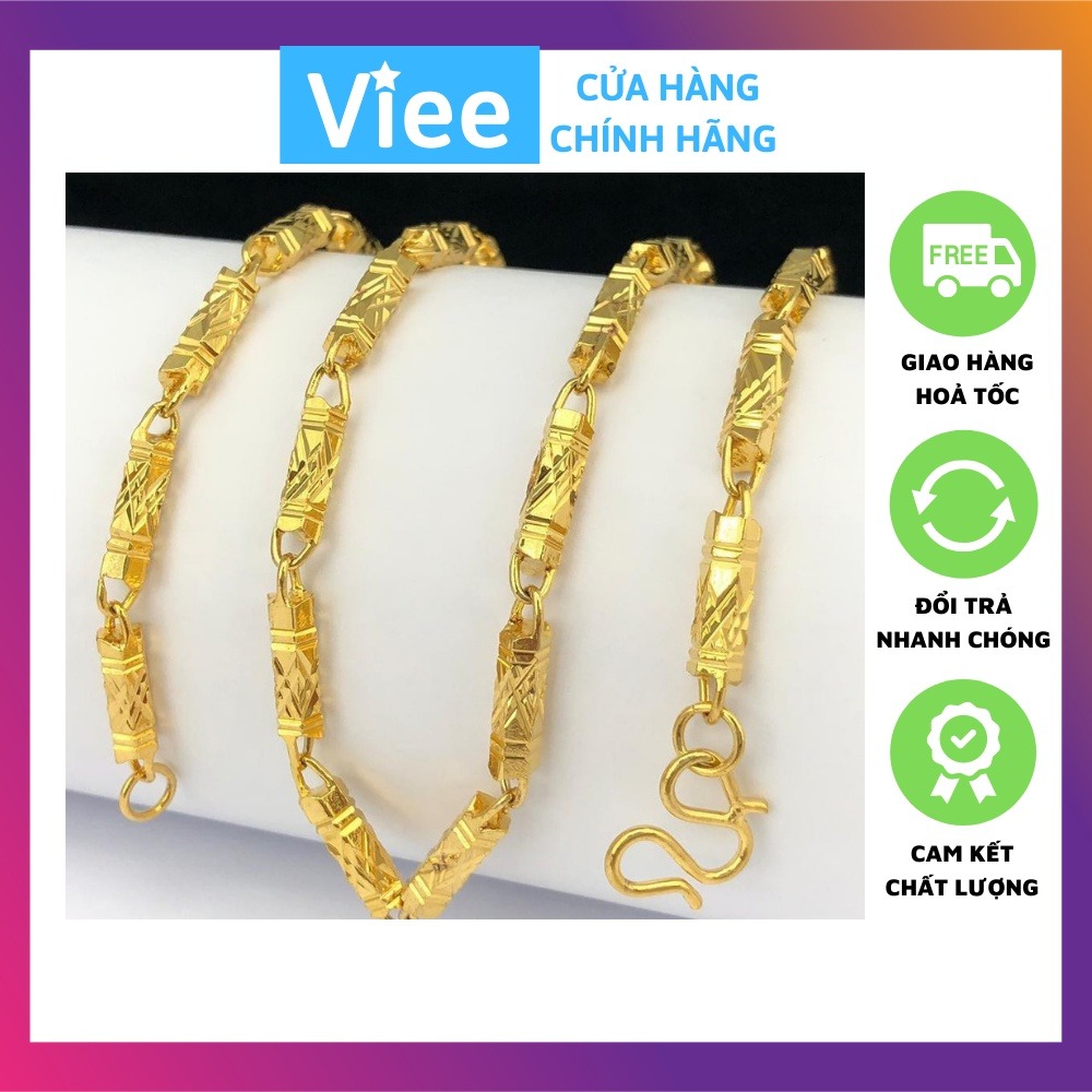 Dây chuyền nam đốt trúc tròn mạ vàng 24k cao cấp hàn quốc