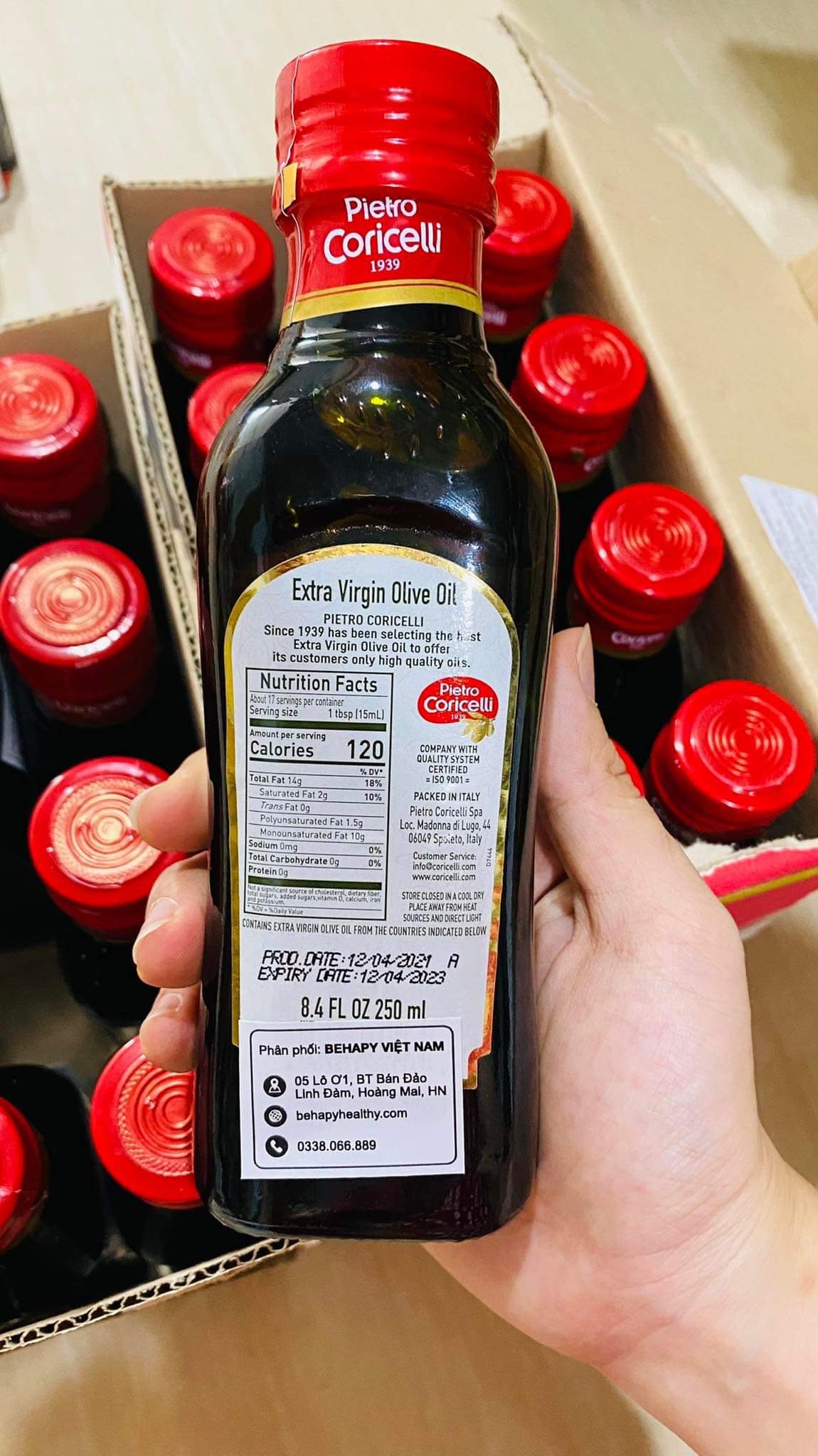 Dầu Olive Pietro Coricelli Extra Virgrin