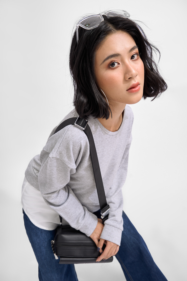 [NHẬP MÃ NOVFALAZSOCIAL02 GIẢM 40K ĐƠN 199K  ] Áo sweater Maybi suông thun phối lai sơmi