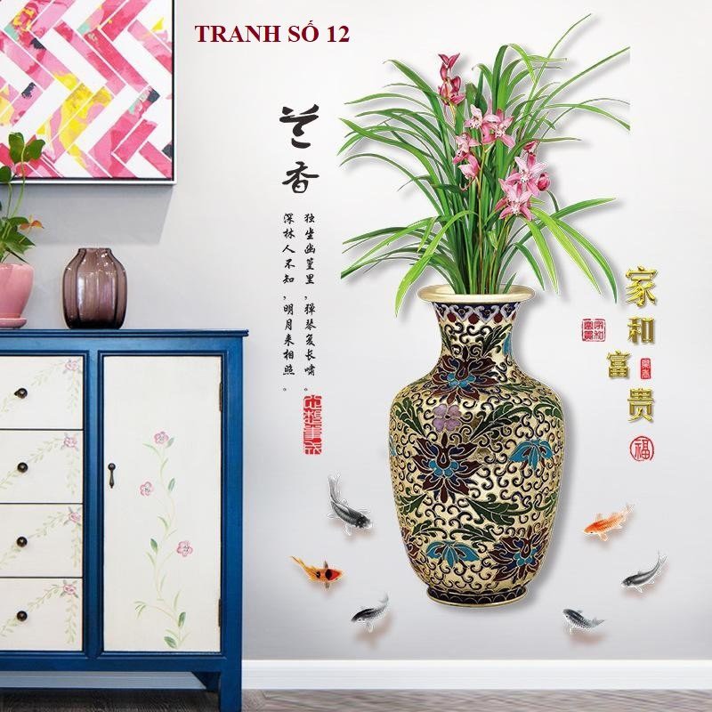 BÌNH HOA DÁN TƯỜNG 3D-SIÊU RẺ-SIÊU HOT