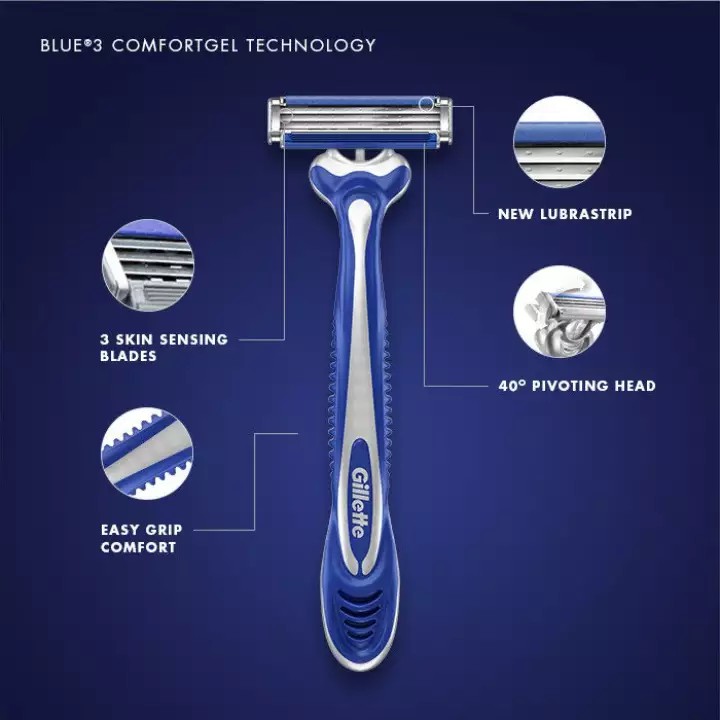 Dao Cạo Râu GILLETTE Blue 3 Comfort (4 Cây)