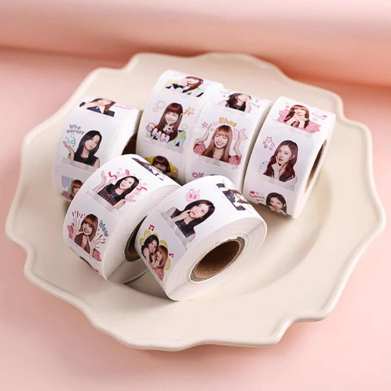 Cuộn 500 miếng dán sticker Blackpink idol siêu đẹp Canarystore54