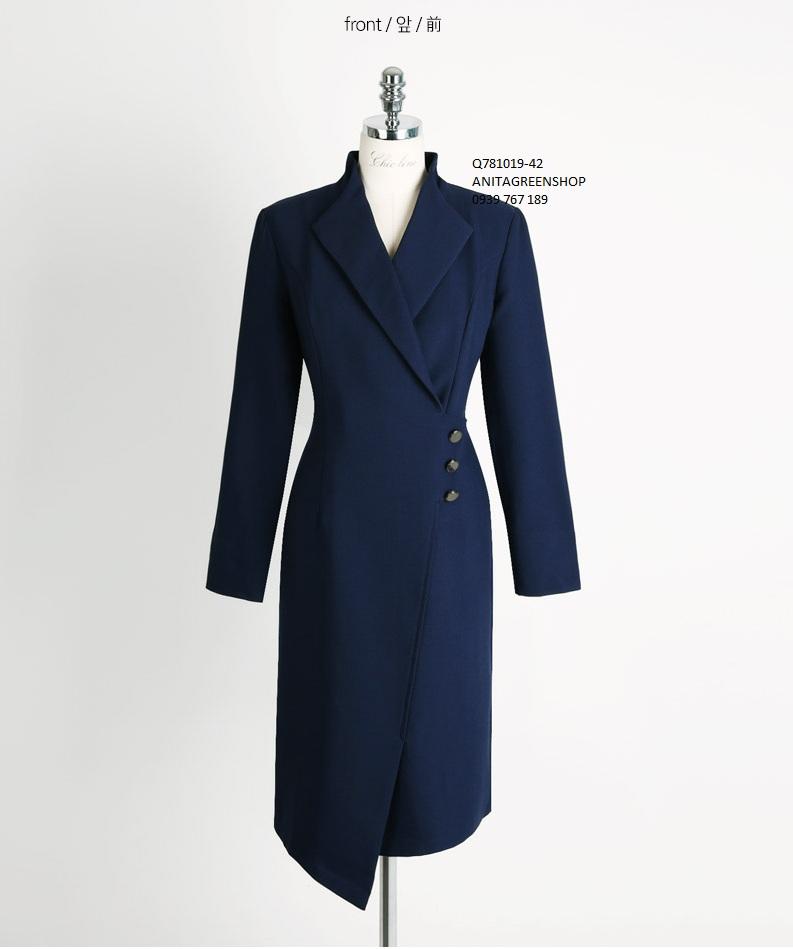 Q781019  ĐÂM VEST VẠT XÉO