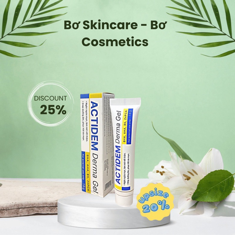Kem giảm mụn mờ thâm Actidem Derma Gel (18g)