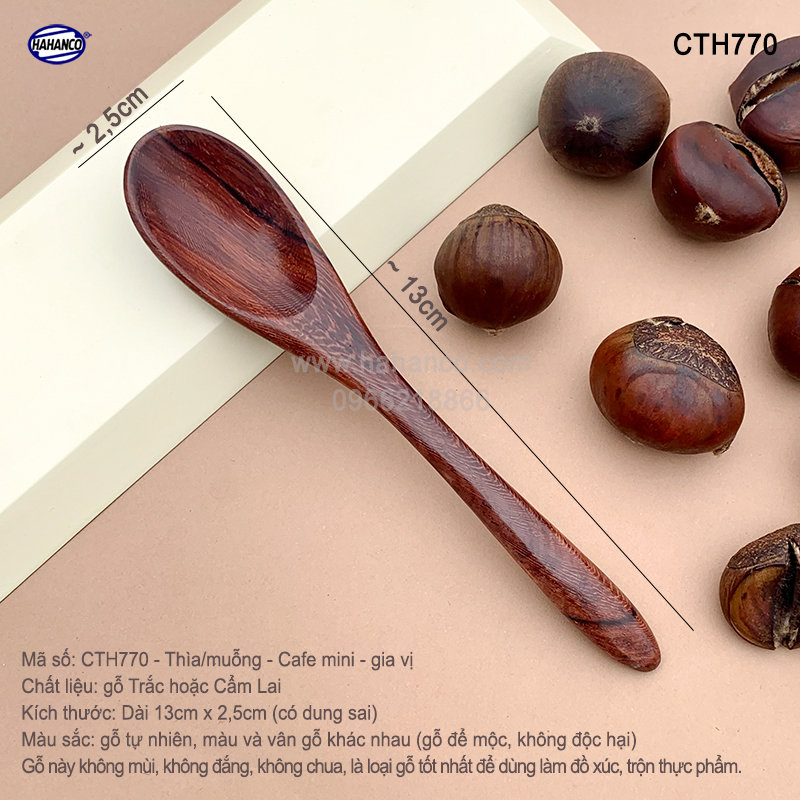 Muỗng, thìa gỗ Trắc - Cẩm, siêu sạch (đủ cỡ) ăn uống, cafe, decor, an toàn thực phẩm