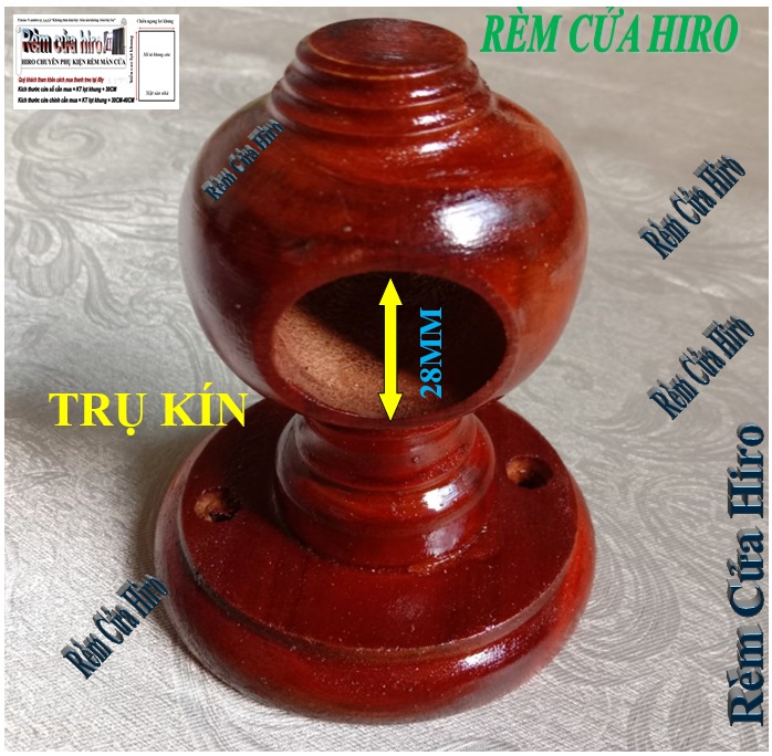 Thanh treo rèm màn cửa gỗ 1.2m