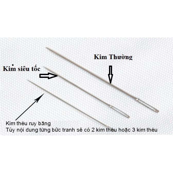Kim thêu tranh chữ thập (kim thường, kim siêu tốc)
