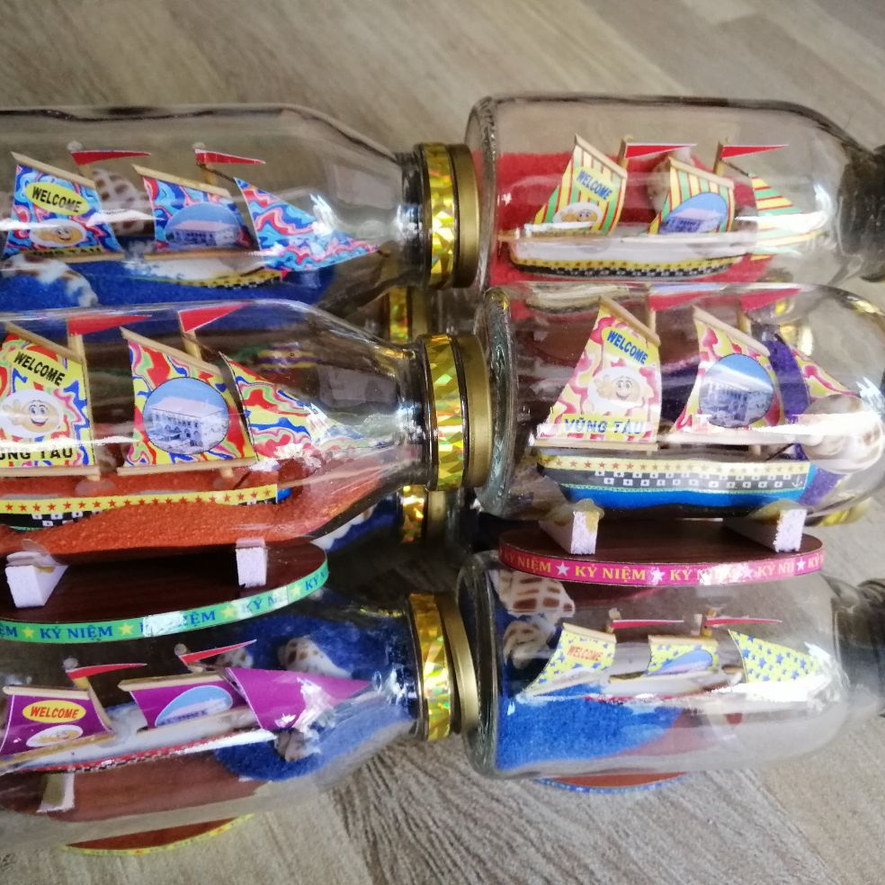 THUYỀN BUỒN TRONG CHAI SIZE NHỎ DÀI 11 cm