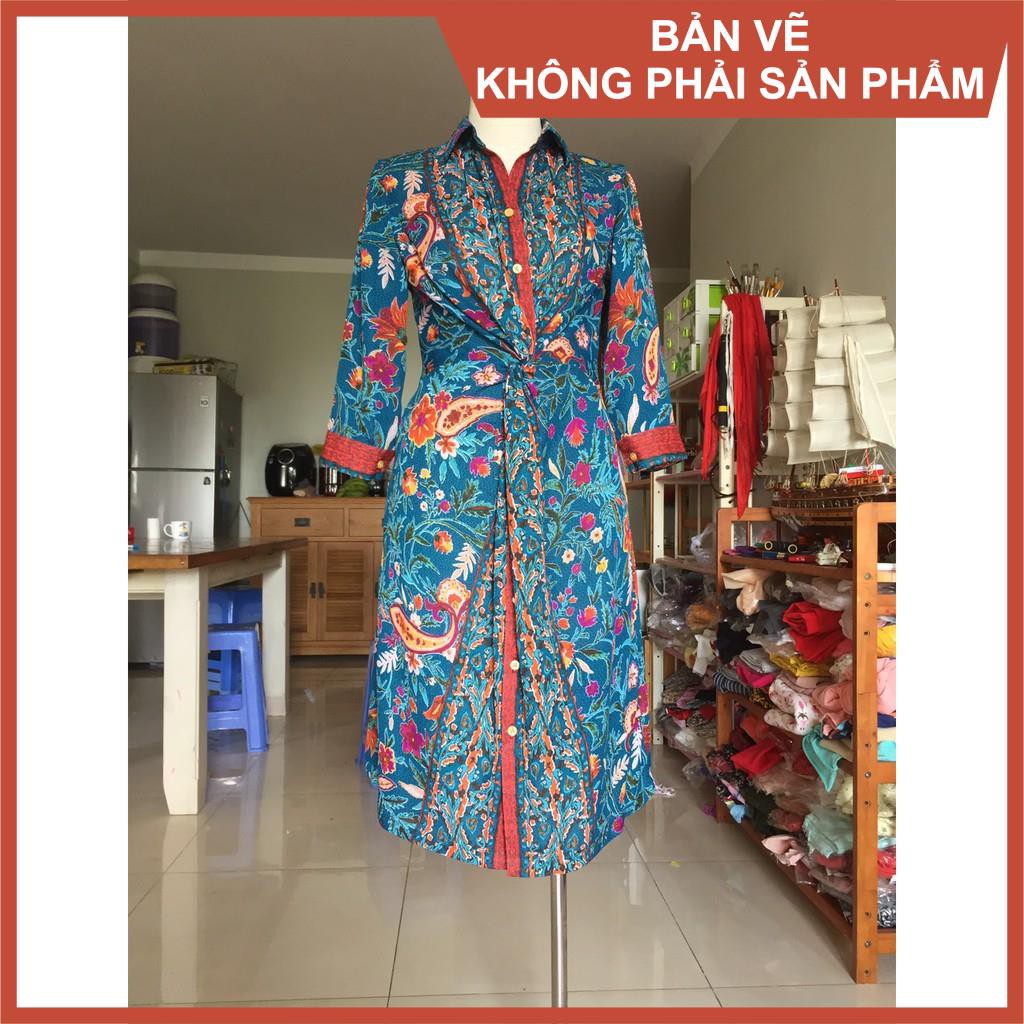Rập đầm sơ mi xoắn eo - Rập giấy mã 938 (Bản vẽ) (BẢN VẼ)
