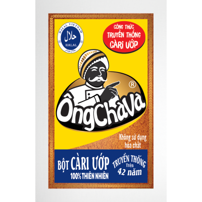 BỘT CÀ RI ƯỚP ÔNG CHÀ VÀ 18G (30 GÓI/ LỐC)  - (Bột Cari)