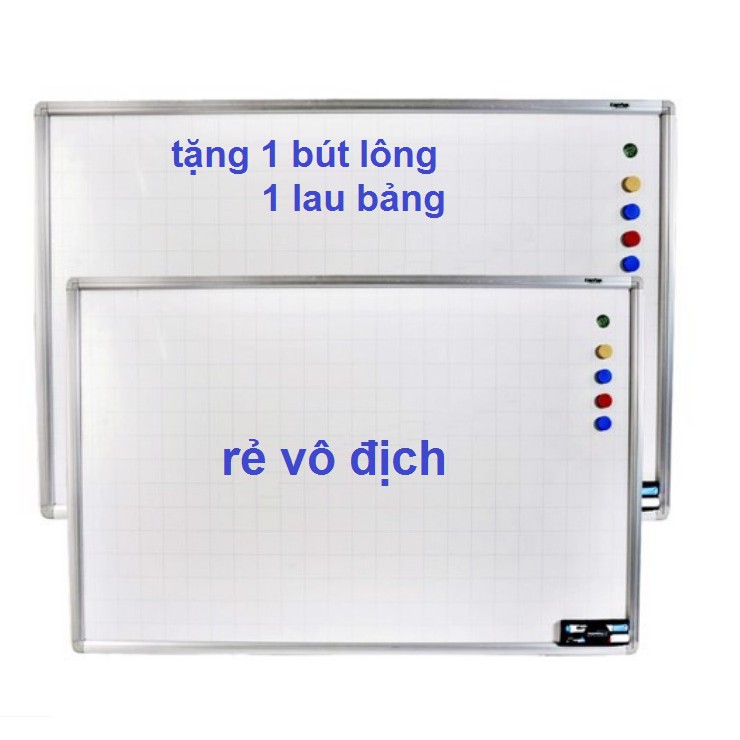 Bảng từ trắng viết bút lông th kèm 1 lau bảng ,1 bút lông nhật