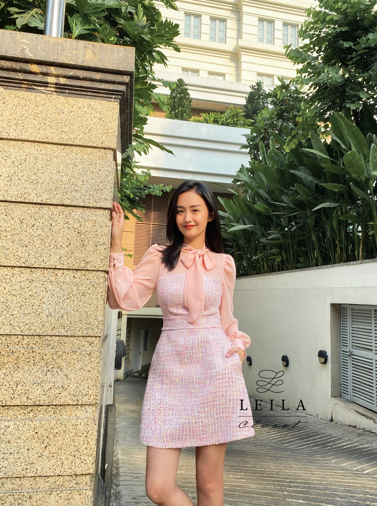 Đầm Celina vải Tweet Leila Closet