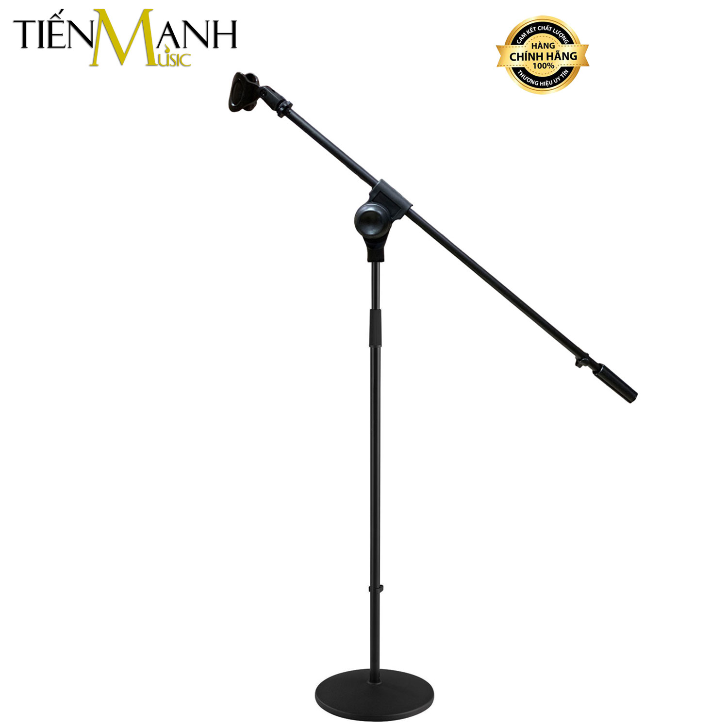 Chân micro đứng dr.mic ms12 - giá đỡ đế kẹp bom mic stand thu âm livestream, sân khấu microphone boom ms-12