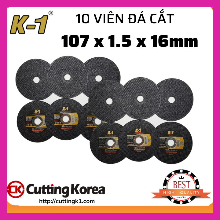 10 viên ĐÁ CẮT SẮT 100 | Đá cắt K1 Đen