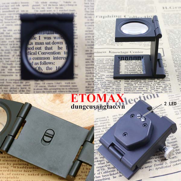 Kính lúp 10X mini  có thước đo