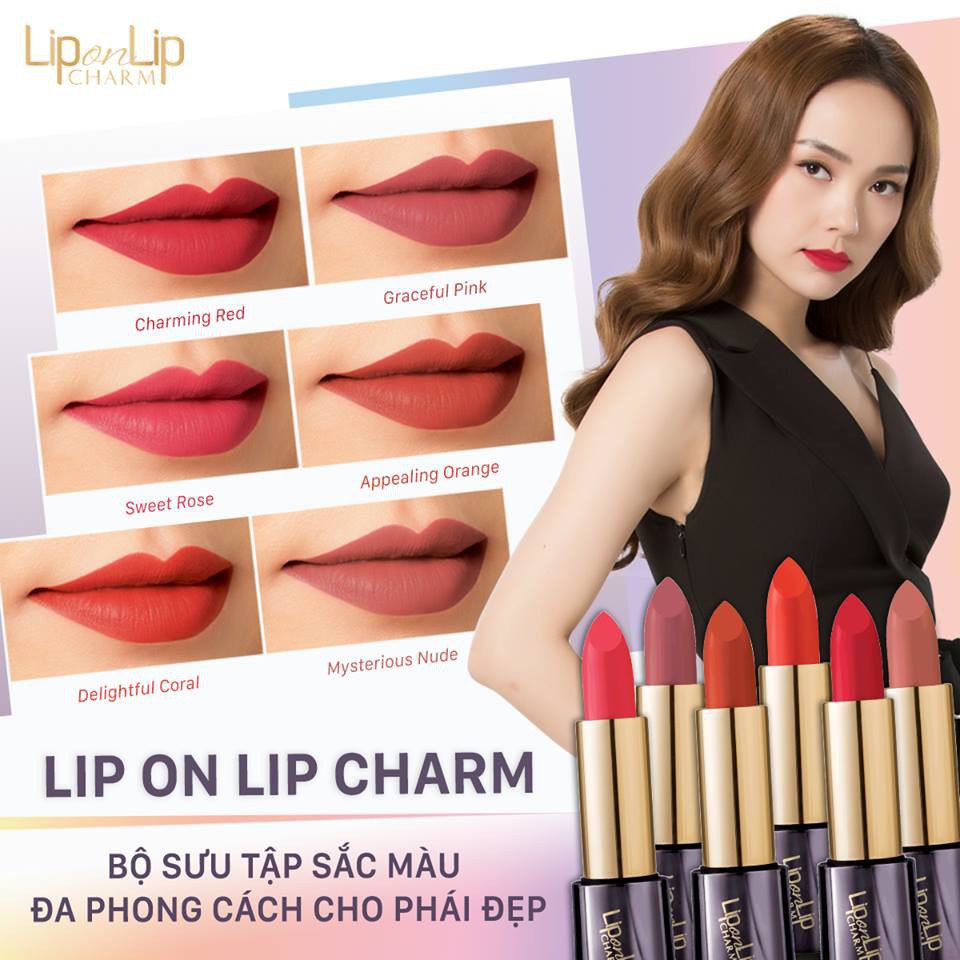 Son lì Collagen Lip On Lip Charm siêu mịn 4g