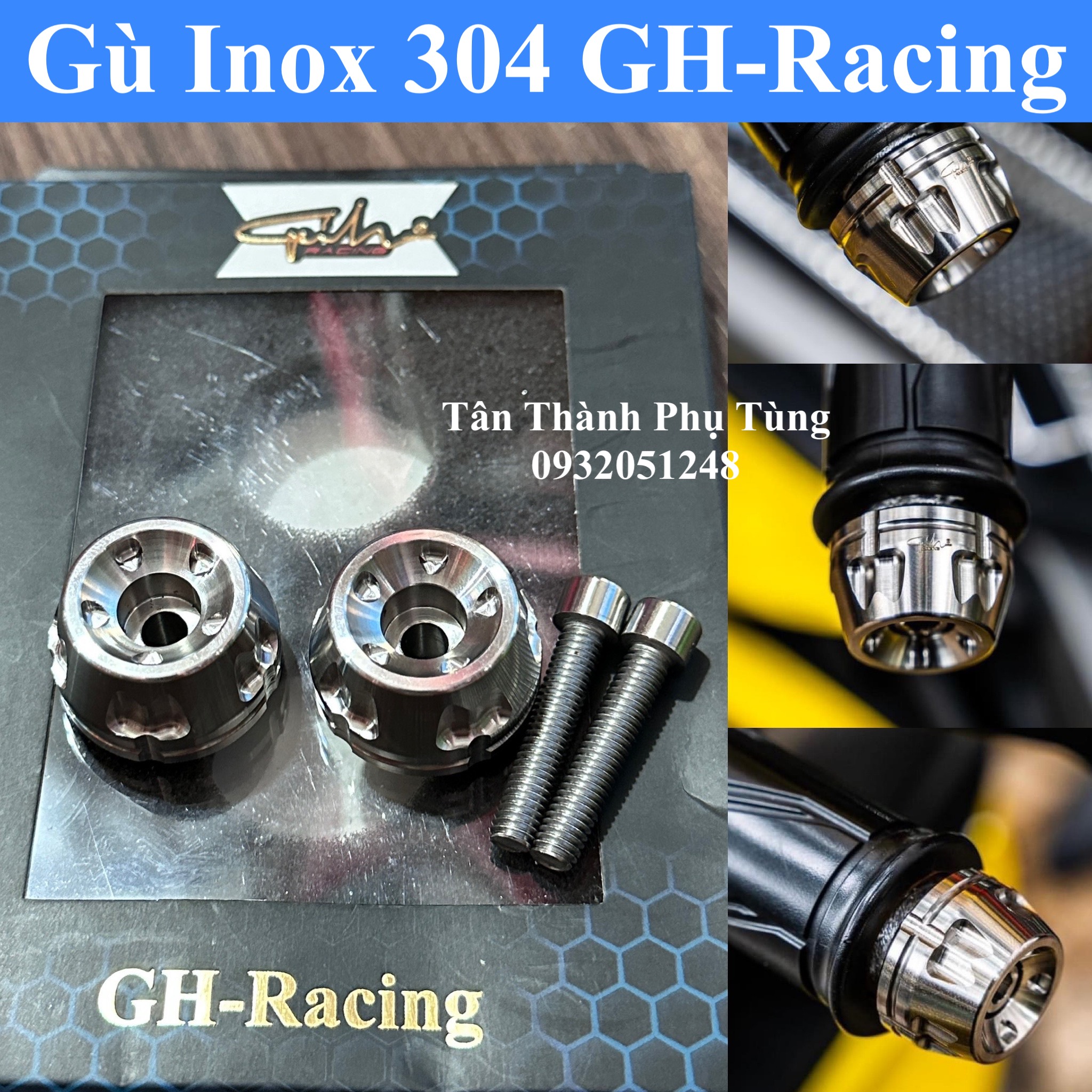 Gù inox 304 gh-racing - 1 cặp