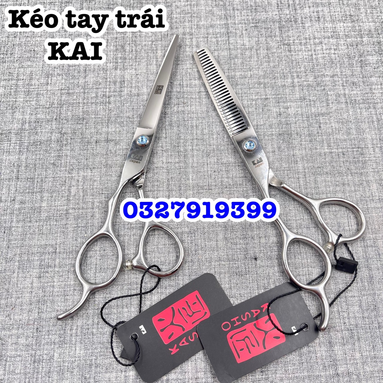 SAKURA Kéo cắt tóc tay trái SAKURA 6.0 in Chất liệu thép S440C Độ cứng trên 62HRC Kèm bao da