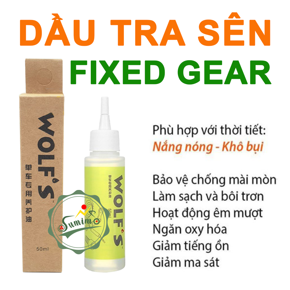 Dầu tra sên xích xe đạp fixed gear WOLF 50ml
