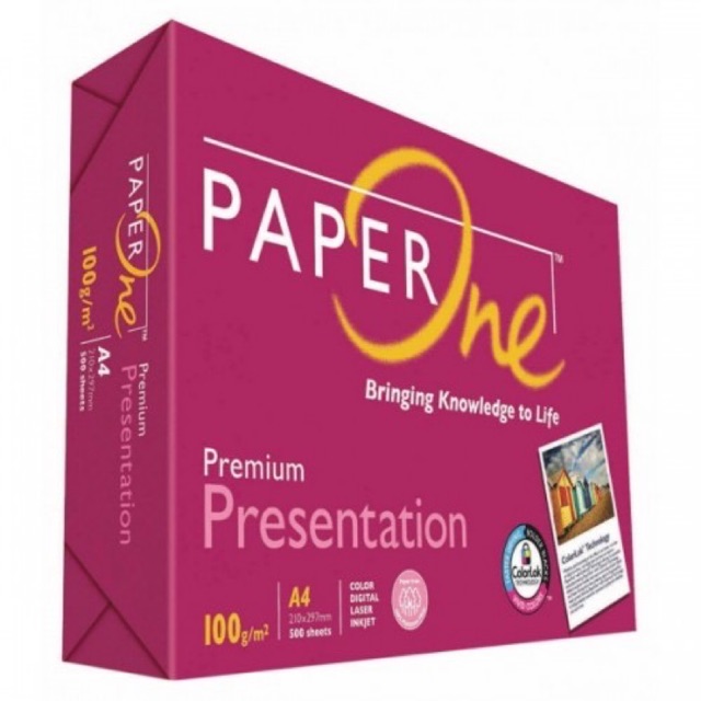 Giấy a4 paper one định lượng 100gsm