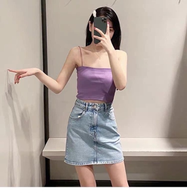 [HCM]Áo Hai Dây Tím Mộng Mơ