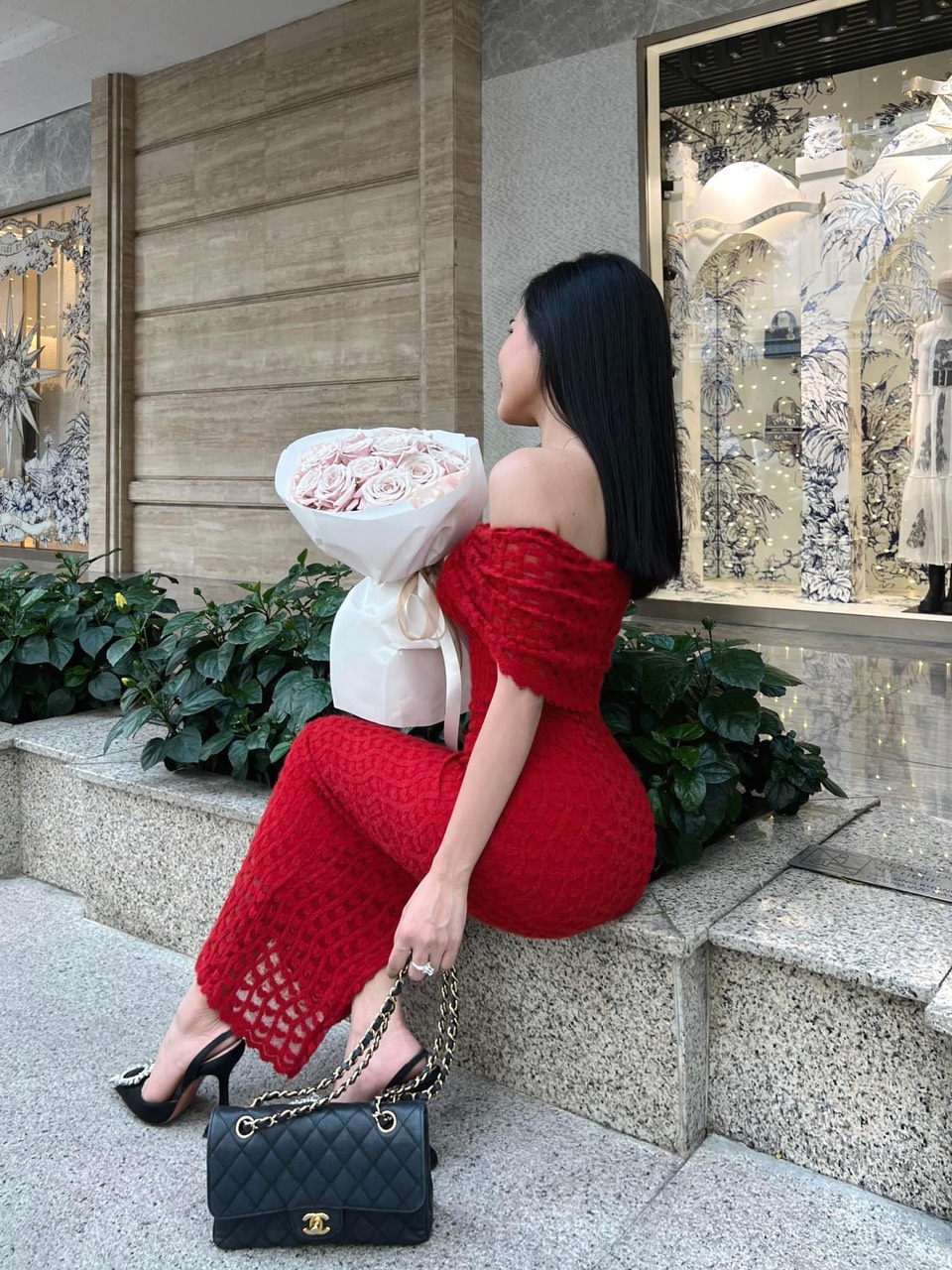 Đầm Ren Ôm Body Trễ Vai NEW (Kèm Ảnh Thật Shop Chụp)