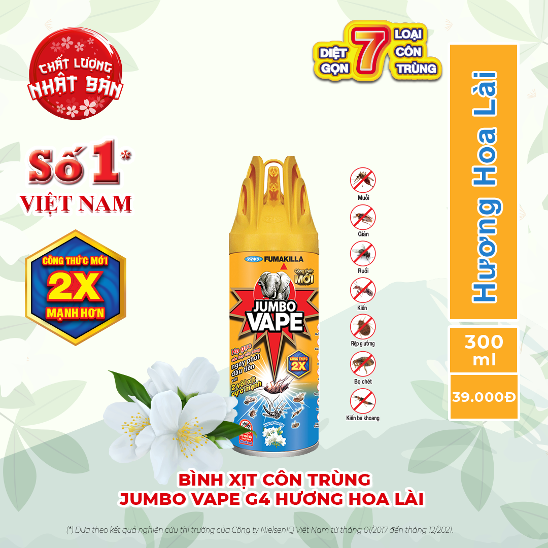 Bình xịt côn trùng JUMBO VAPE 300ML
