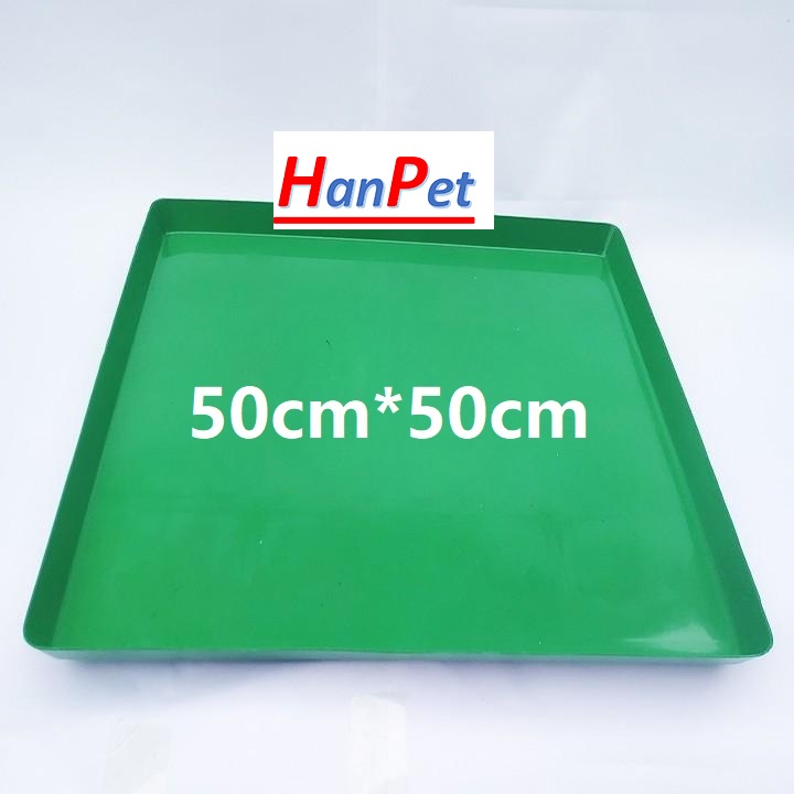 Hanpet - Mâm hứng phân khay nhựa rời chuồng chó -Khay vệ sinh cho chim cảnh (4 size) - khay hứng kít lồng chim, lồng chó mèo - Dùng