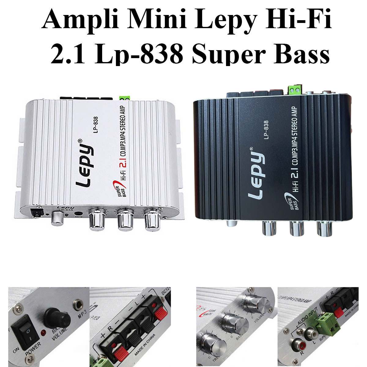 Ampli Mini Lepy Hi-Fi 2.1 Lp-838 Cao Cấp