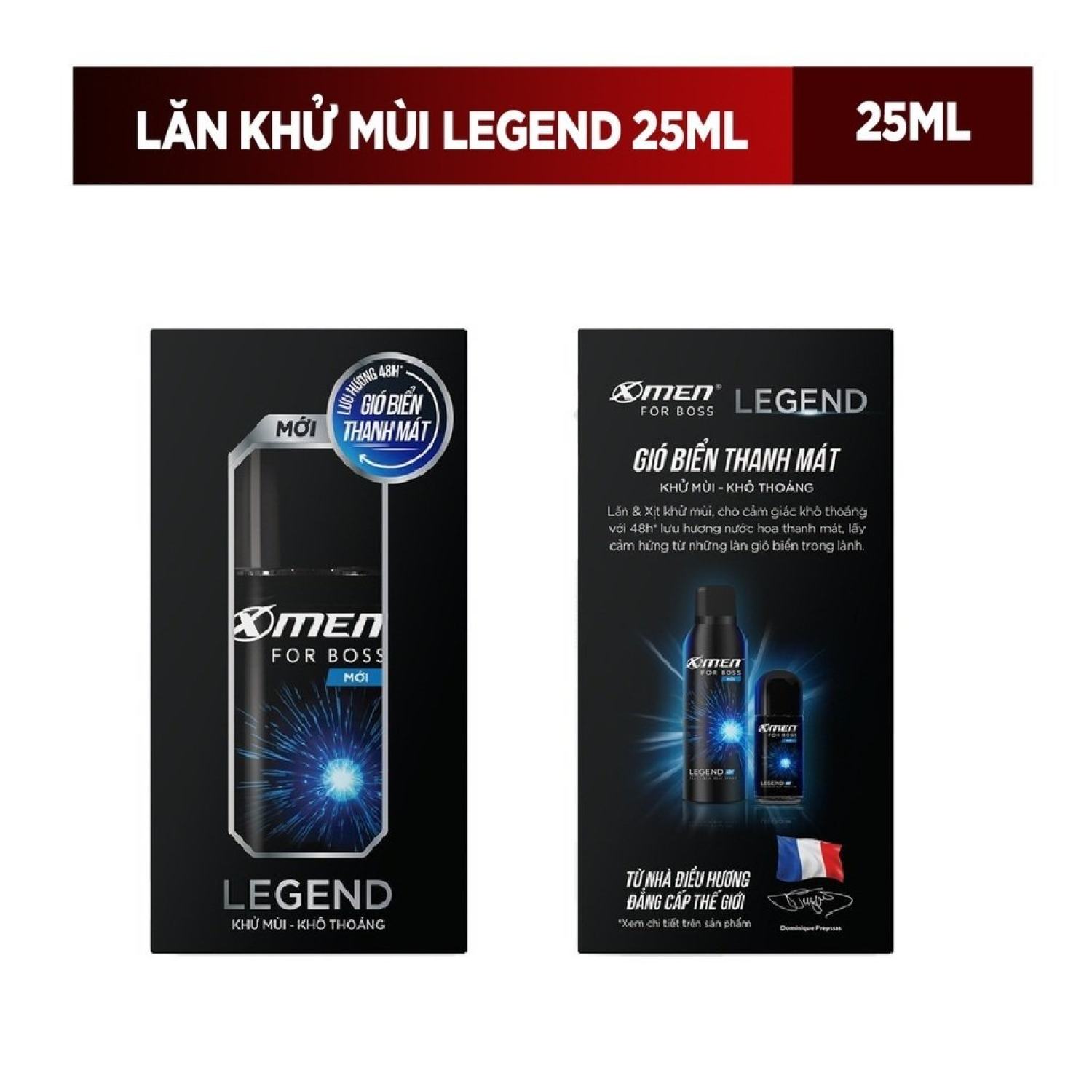 Lăn khử mùi X-men For Boss Legend 25ml/chai