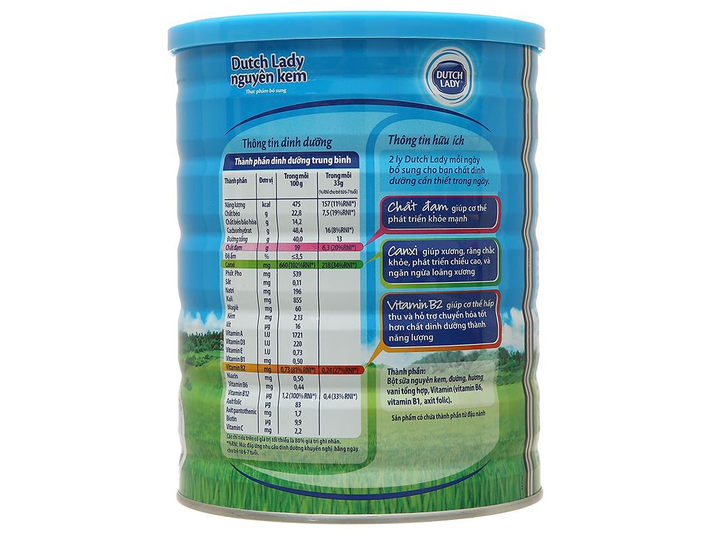 Sữa bột (CGHL) Dutch Lady nguyên kem 850g