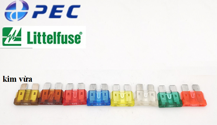 10 cái Cầu chì chân vừa ( Hàng mới PEC JAPAN, LF MỸ) (5A, 7.5A, 10A, 15A, 20A, 25A, 30A, 40A)