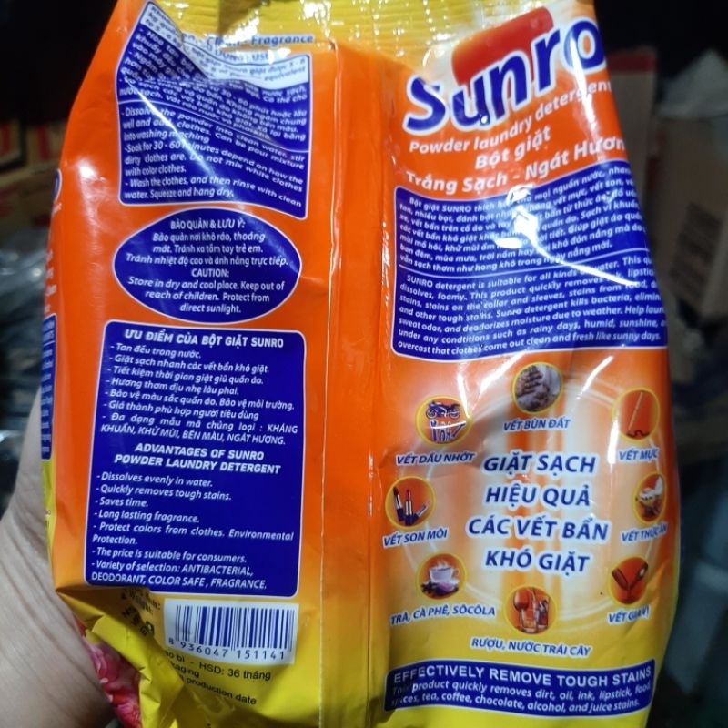 Bột giặt Mỹ hảo sunro 400g