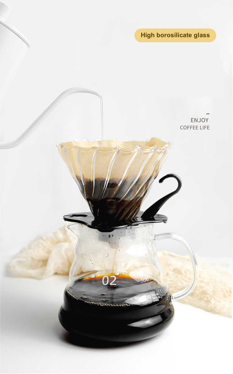 Bộ pha cà phê nhỏ giọt pour over, phễu v60, bình [600ml]
