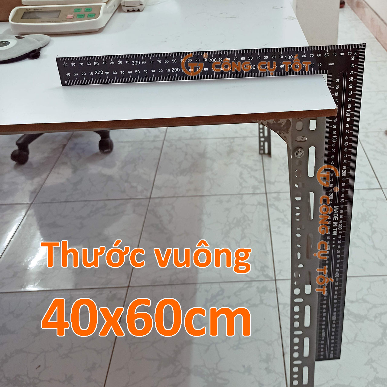 Thước đo góc vuông 2 mặt hệ mét