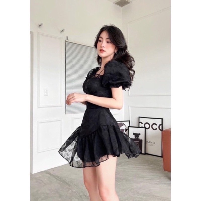 [CÓ BIGSIZE] Đầm maxi hoa nổ cúp ngực dây yếm rớt tay xoè