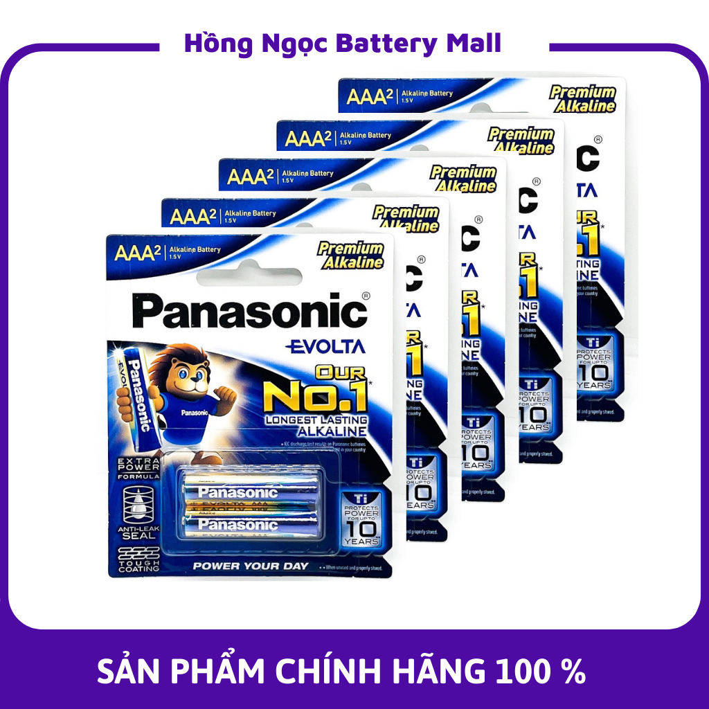 5 Đôi Pin AAA Panasonic Evolta Thế Hệ Mới LR03EG/2B - Hàng chính hãng