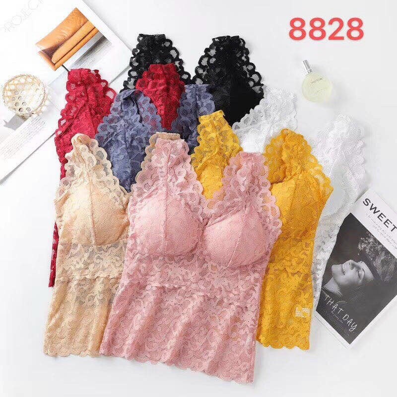 Áo Lá Ren Đệm Mỏng Form Dài Kín Đáo - AL8828