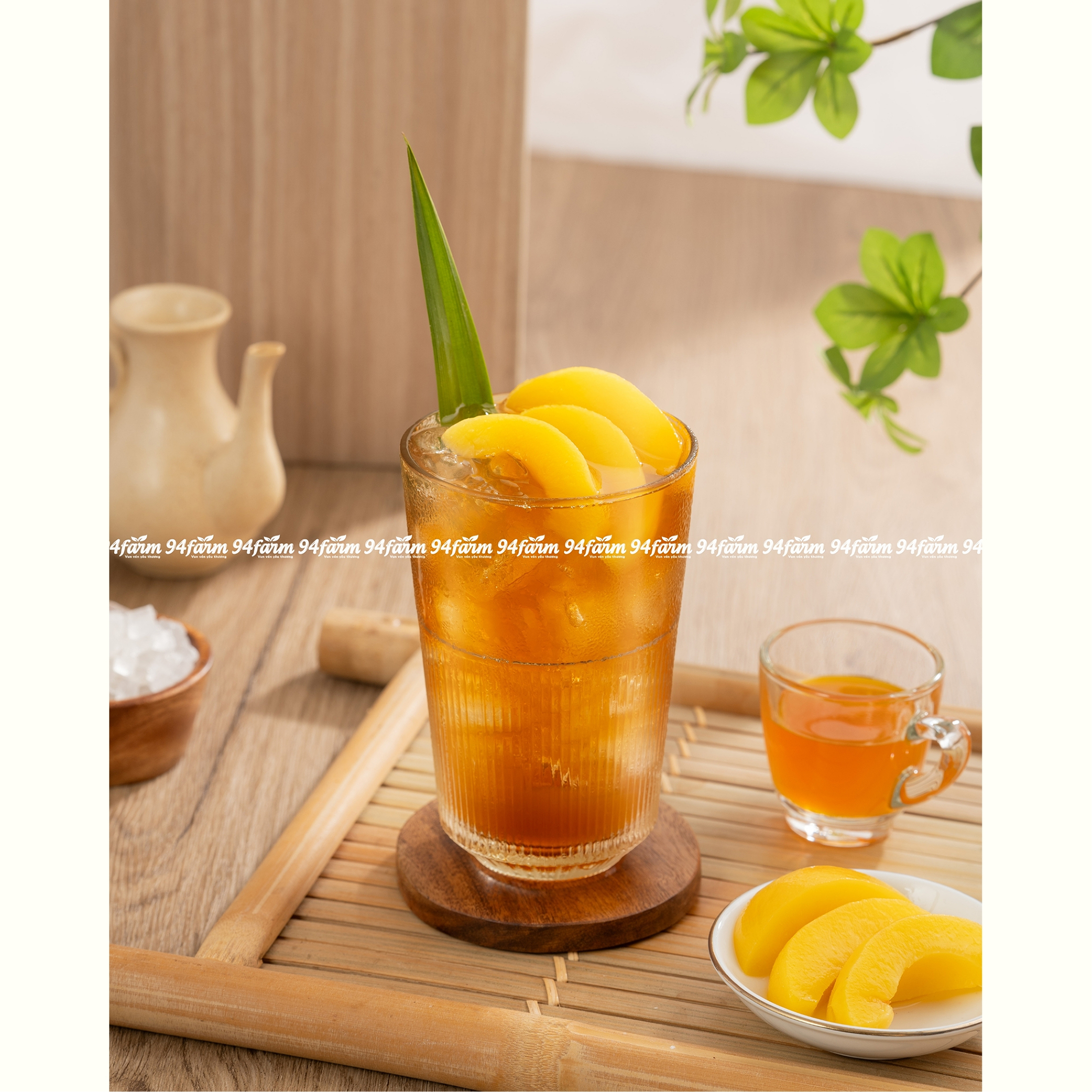 Set Trà Đào, Trà Vải 94Farm Pha 20 ly